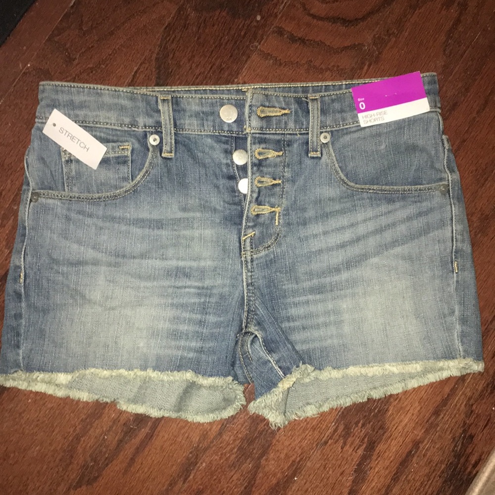 NWT mossimo high rise denim shorts!
